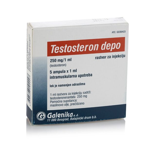 TESTOSTERONE DEPO (Testosterone Enanthate) 5 амп. х 250 мг.