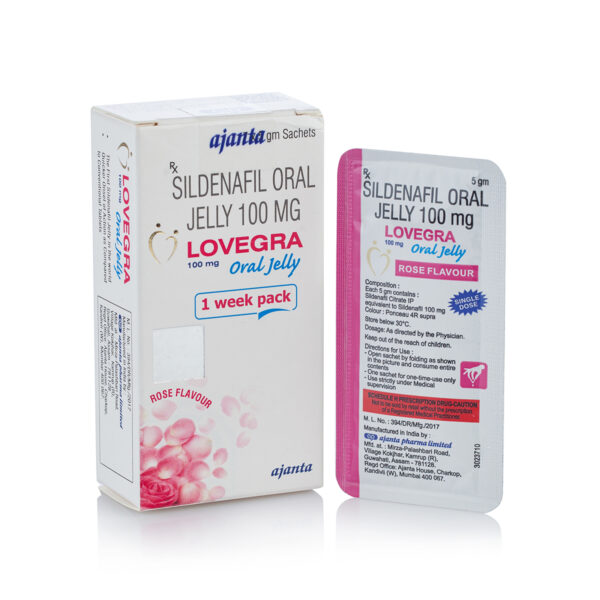 Lovegra (Силденафил) Oral Jelly 7 саш. х 100 мг.