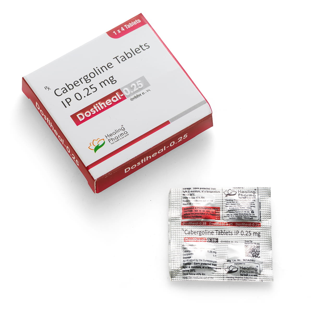 Dostiheal-0.25 (Cabergoline) - 4 табл. х 0,25 мг. - Image 4