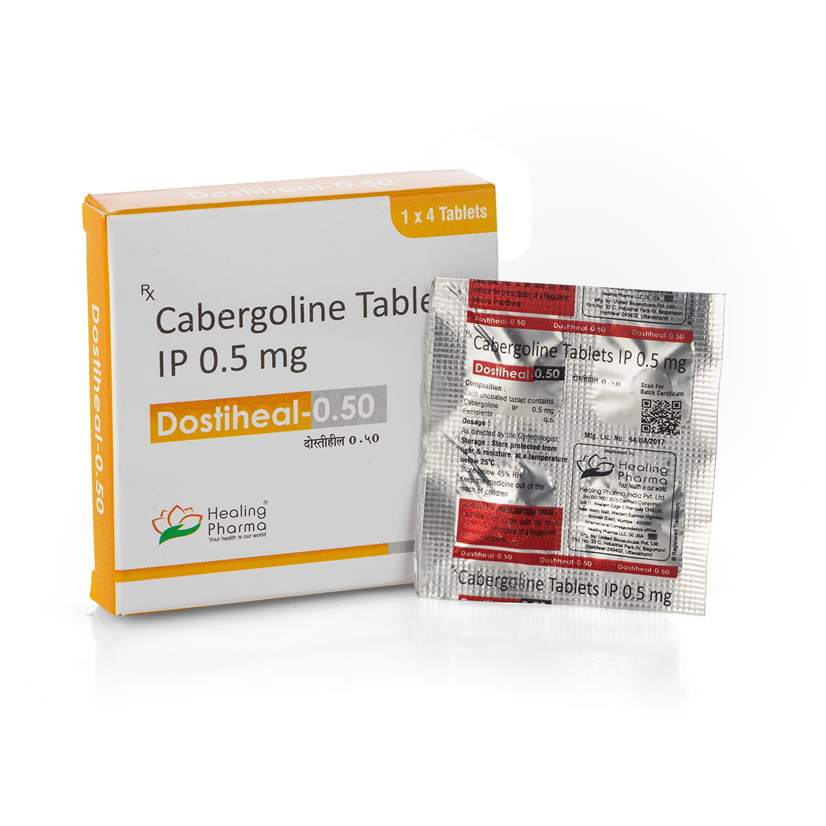 Dostiheal-0.5 (Cabergoline) - 4 табл. х 0,5 мг. - Image 4