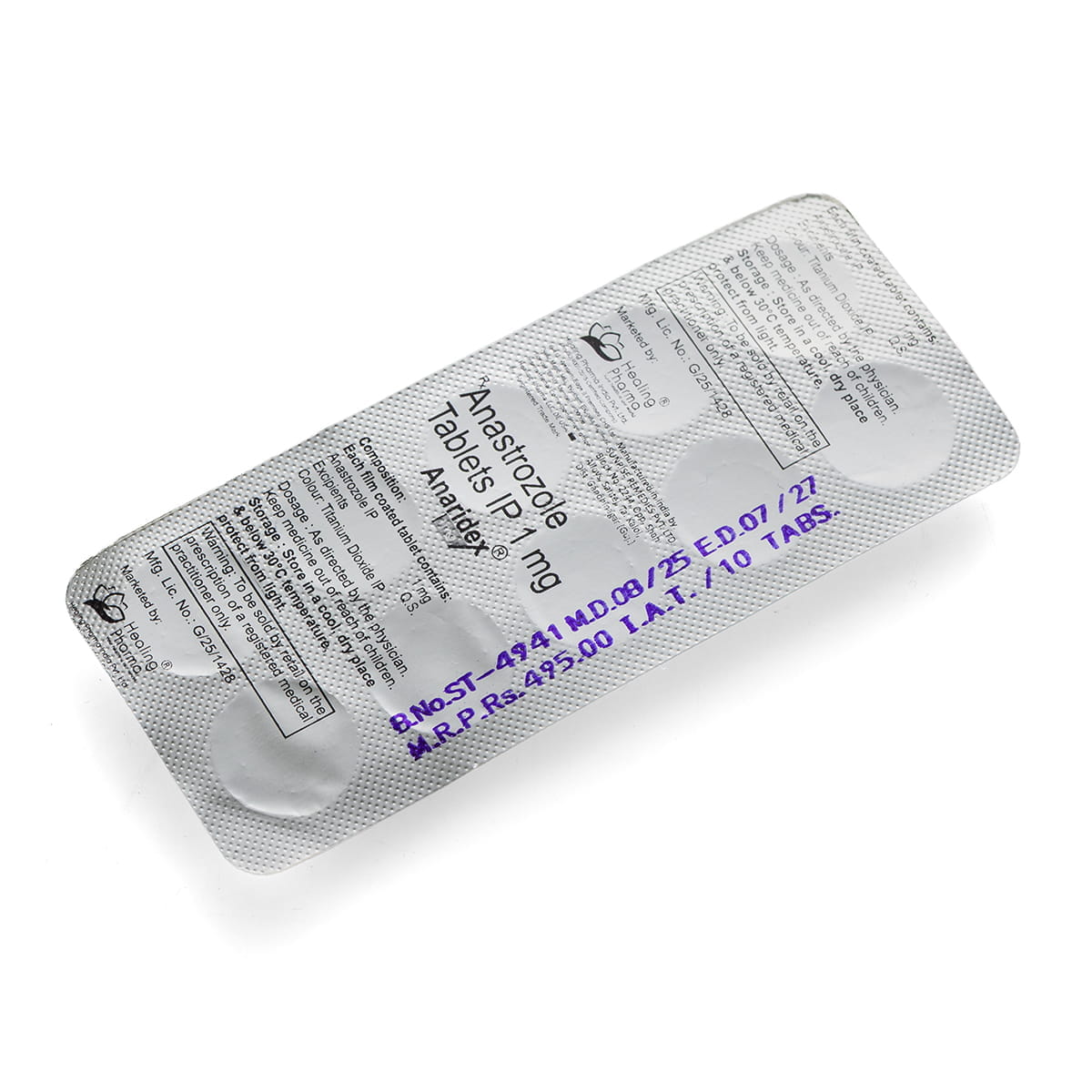Anaridex (Anastrozole) - 10 табл. х 1 мг. - Image 2